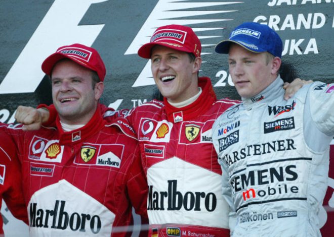 F1 : Michael Schumacher maîtrise la tempête lors du Grand Prix d&rsquo;Australie du 3 mars 2002