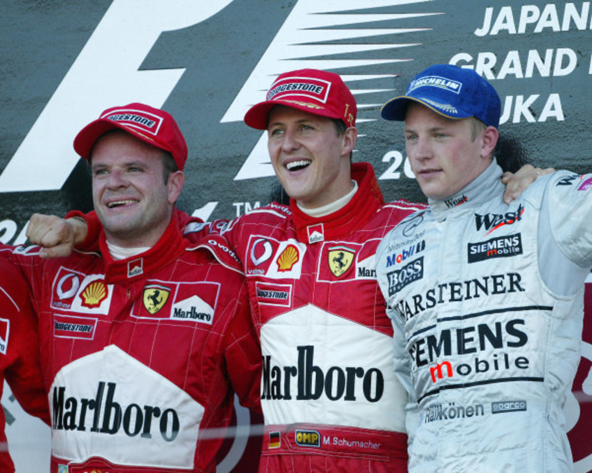 F1 : Michael Schumacher maîtrise la tempête lors du Grand Prix d&rsquo;Australie du 3 mars 2002