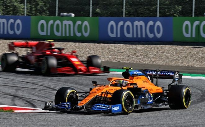 Ferrari débute une journée capricieuse tandis que Norris s&rsquo;impose en leader à la mi-journée