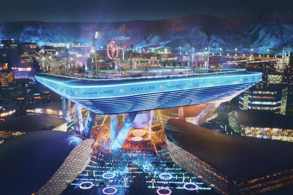 Formule 1 : le circuit saoudien futuriste s’élève à 70 m au-dessus du vide avec son virage relevé spectaculaire